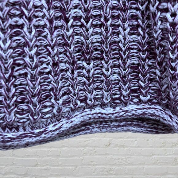 PINK Victoria's Secret XS Purple Marled Knit Oversized Cropped Sweater - Picture 9 of 15